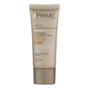 کرم ضد آفتاب و ضد چروک بی رنگ پرایم مدل Matex Colorless SPF50 مناسب انواع پوست حجم 40 میلی لیتر