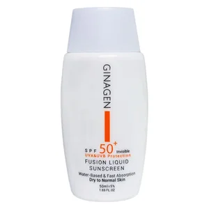 کرم ضد آفتاب بدون رنگ ژیناژن SPF 50 مدل 00 مناسب پوست‌های خشک  و معمولی حجم 50 میلی‌لیتر