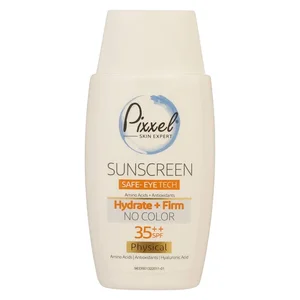 کرم ضد آفتاب بدون رنگ پیکسل SPF35 ‌مدل Physical مناسب انواع پوست‌ حجم 50 میلی‌لیتر