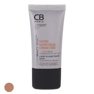 کرم ضد آفتاب رنگی سی بی پاریس SPF 50 مدل 01 ‌مناسب پوست‌های چرب حجم 40 میلی‌لیتر