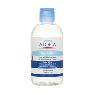 تونر پاک کننده صورت و چشم آردن آتوپیا مدل Dry Relief مناسب پوست خشک و خیلی خشک حجم 250 میلی لیتر