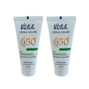 کرم ضدآفتاب بی‌رنگ ویتابلا SPF50 مدل 001 مناسب انواع پوست حجم 40 میلی‌لیتر مجموعه 2 عددی