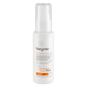 فلوئید ضد آفتاب بدون رنگ مارگریت SPF 50 مدل fusion Water محافظ UVA و UVB، ضد لک و روشن کننده، مناسب برای پوست های خشک و نرمال حجم 50 میلی لیتر