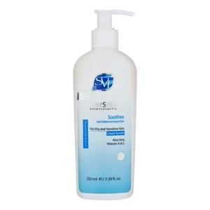 مایع شوینده صورت زنانه اس وی آی مدل DRYSTOP مناسب پوست خشک و حساس حجم 220 میلی‌لیتر