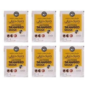 ماسک روشن‌کننده صورت دکتر عیدی آلگا مدل جلبک دریایی با خاصیت پاک‌سازی عمقی، کنترل چربی، کاهش جوش و منافذ باز، آبرسانی و ضدالتهاب، مناسب انواع پوست به همراه 6 چوب پخش‌کننده