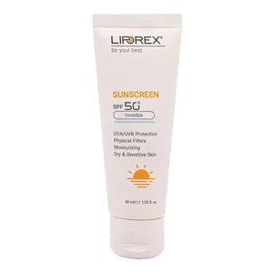 کرم ضد آفتاب بدون رنگ لیپورکس SPF 50 مدل DS محافظ UVA ،UVB، مناسب پوست‌ خشک حجم 40 میلی‌لیتر