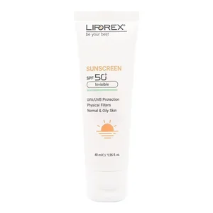 کرم ضد آفتاب بدون رنگ لیپورکس SPF 50 مدل I-O Physical ‌مناسب پوست‌های چرب حجم 40 میلی‌لیتر
