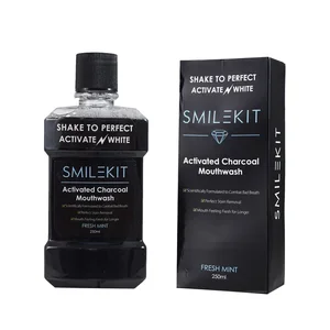 دهان شویه اسمایل کیت مدل Activated Charcoal حجم 250 میلی لیتر