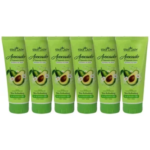 ماسک صورت استارلیدی مدل آووکادو آبرسان و بابونه مناسب برای پوست خشک و حساس حجم 175 میلی لیتر مجموعه 6 عددی