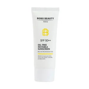 کرم ضد آفتاب بی‌رنگ صورت روبو بیوتی SPF 50 مدل Niacinamide محافظ UVA،UVB مناسب برای انواع پوست حجم 40 میلی لیتر