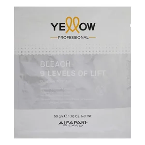 پودر دکلره یلو مدل 9Levels of lift وزن 50 گرم رنگ سفید