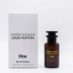 عطر جیبی مردانه پینک ویژوآل مدل لویی ویتون آمبر نومد با رایحه چرمی و معتدل حجم 25 میلی لیتر