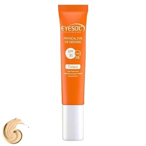 کرم ضد آفتاب رنگی دور چشم آیسول SPF 30 مدل TINTED ‌مناسب برای انواع پوست حجم 15 میلی‌لیتر