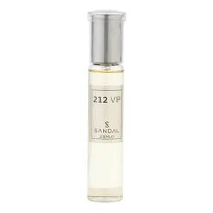 عطر جیبی مردانه صندل مدل 212vip با رایحه تند و خنک حجم 25 میلی‌لیتر