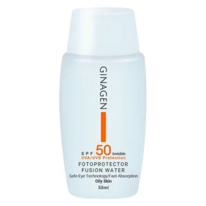کرم ضدآفتاب بی‌رنگ ژیناژن مدل SPF50، مناسب پوست‌های چرب، حجم 50 میلی‌لیتر