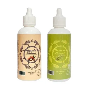 روغن روان کننده و نرم کننده مرهم یاب مدل Argan & Tea Tree حجم 80 میلی لیتر مجموعه دو عددی