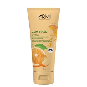 ماسک صورت خاک رسی پرتقال وارمی مدل Clay Mask حجم 150 میلی‌لیتر ضد جوش و آکنه، سم‌زدای عمقی، حاوی کپسول ویتامین C، روشن‌کننده و سفت‌کننده پوست، مناسب پوست چرب و مختلط