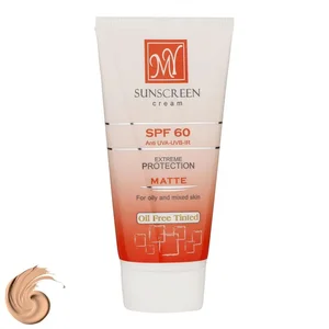 کرم ضدآفتاب رنگی مای مدل SPF60، مناسب پوست‌های چرب و مختلط، حجم 50 میلی‌لیتر