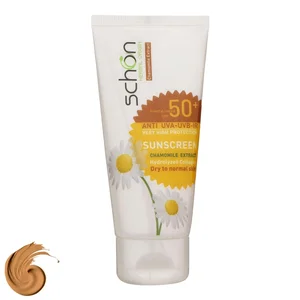 کرم ضد آفتاب رنگی شون، 50 SPF، مدل Herbal Origin، مناسب پوست خشک تا نرمال تنالیته رنگ متوسط و حجم 50 میلی‌لیتر، محافظت کننده در برابر اشعه UVA، UVB، IR، بافت سبک و فاقد چربی، بدون ایجاد سفیدی، آبرسان،