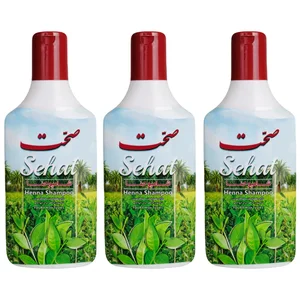 شامپو مو صحت مدل حنا حجم 300 میلی لیتر مجموعه 3 عددی