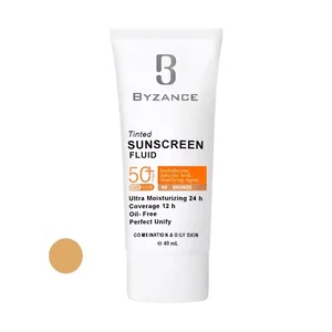 کرم ضد آفتاب رنگی صورت بیزانس SPF 50 مدل Bronze 40 ‌محافظ در برابر UVA/UVB مناسب برای پوست چرب و مختلط حجم 40 میلی‌لیتر