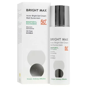 ژل کرم ضدآفتاب بی‌رنگ صورت برایت مکس SPF50 مدل Acne Bright مناسب برای پوست چرب و مختلط حجم 50 میلی‌لیتر