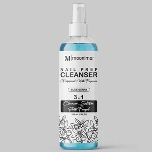 کلینزر کاشت ناخن مونیمار مدل Blue Berry حجم 250 میلی لیتر