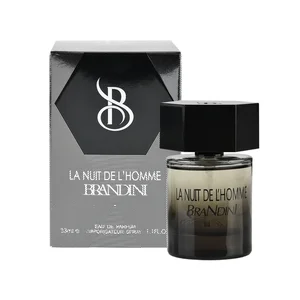 عطر جیبی مردانه برندینی مدل  La Nuit de L`Homme با رایحه معتدل، تلخ حجم 33 میلی‌لیتر