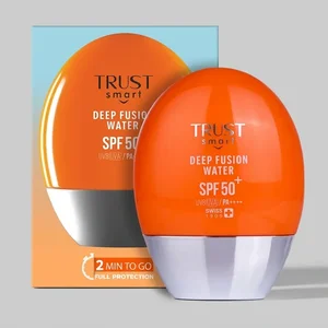 ضدآفتاب استیکی تراست اسمارت مدل Deep fusion water حجم 40 میلی‌لیتر با SPF 50 و با خاصیت ضد پیری و محافظت در برابر اشعه UVB، مناسب انواع پوست