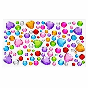 نگین صورت مدل قلب و دایره بسته 100 عددی