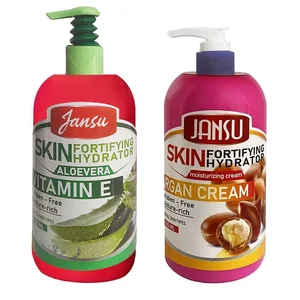 کرم مرطوب‌کننده دست و صورت و بدن جانسو مدل َAloevera and Argan Cream مناسب برای انواع پوست حجم 500 میلی‌لیتر بسته 2 عددی