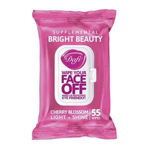 دستمال مرطوب پاک کننده آرایش دافی مدل Bright Beauty بسته 55 عددی