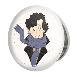 آینه جیبی خندالو طرح شرلوک هولمز Sherlock Holmes مدل تاشو کد 10160 