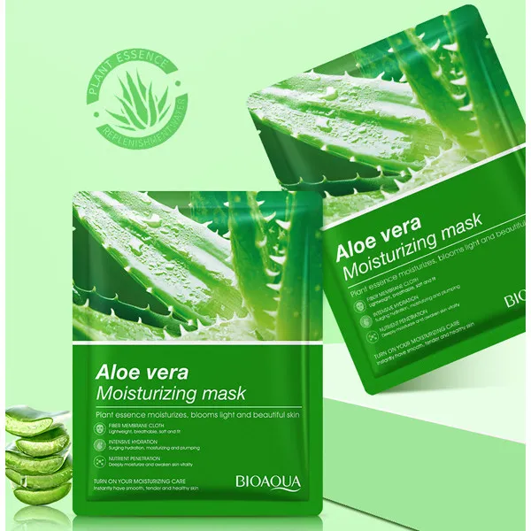 ماسک صورت بایو آکوا مدل Aloe Vera حجم 25 میلی لیتر مجموعه 6 عددی - تصویر 2