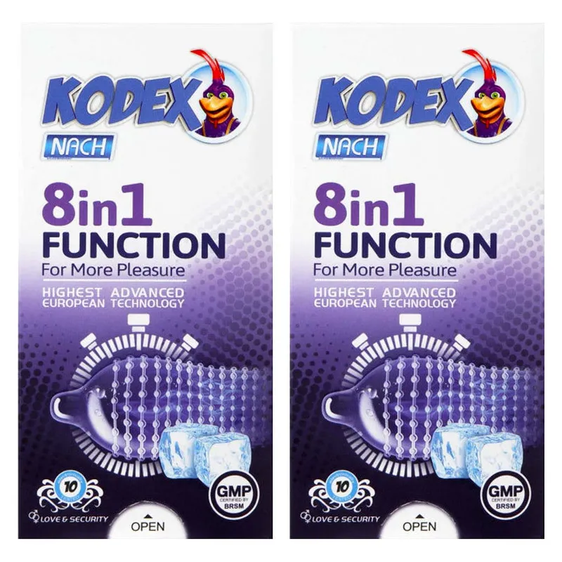 کاندوم ناچ کدکس مدل 8in1 Function مجموعه 2 عددی - تصویر 2