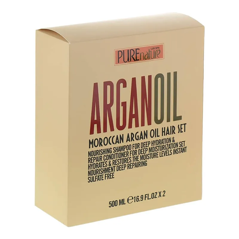 شامپو تقویت کننده و ترمیم کننده مو پیور نیچر مدل argan حجم 500 میلی لیتر به همراه ماسک مو پیور نیچر مدل argan oil - تصویر 4