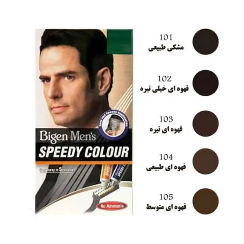 کیت رنگ مو بیگن سری speedy colour مدل brown black شماره 102 - تصویر 5