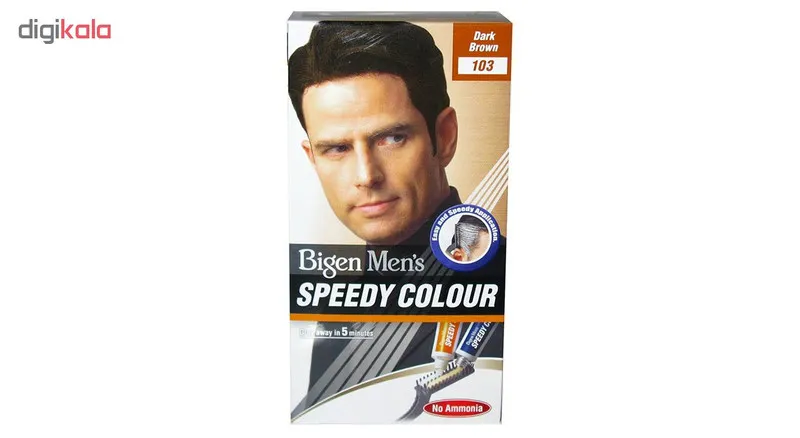کیت رنگ مو بیگن سری speedy colour مدلdark brown شماره 103 - تصویر 2