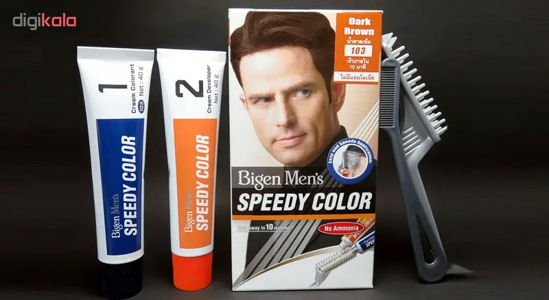 کیت رنگ مو بیگن سری speedy colour مدلdark brown شماره 103 - تصویر 3