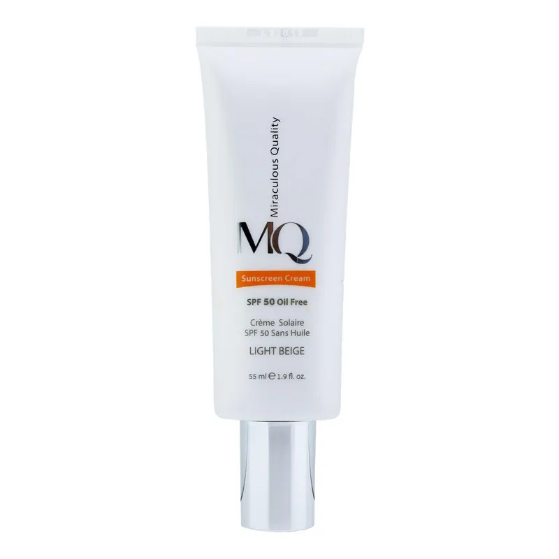 کرم ضدآفتاب رنگی ام کیو SPF50 مدل LIGHT BEIGE، مناسب پوست‌های چرب، حجم 55 میلی‌لیتر - تصویر 2