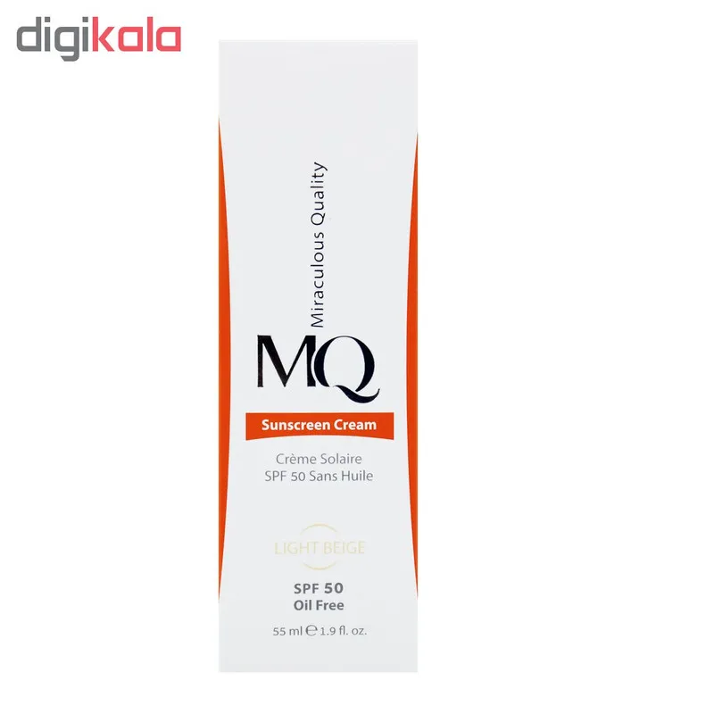 کرم ضدآفتاب رنگی ام کیو SPF50 مدل LIGHT BEIGE، مناسب پوست‌های چرب، حجم 55 میلی‌لیتر - تصویر 4