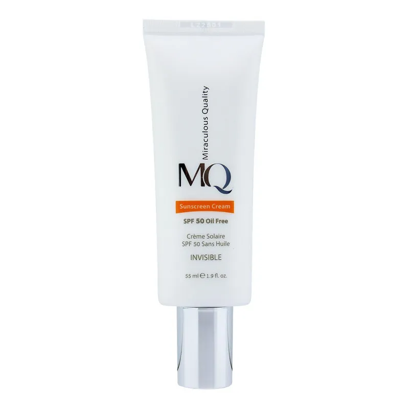 کرم ضدآفتاب بیرنگ ام کیو SPF50 مدل INVISIBLE، مناسب پوستهای چرب، حجم 55 میلیلیتر - تصویر 2