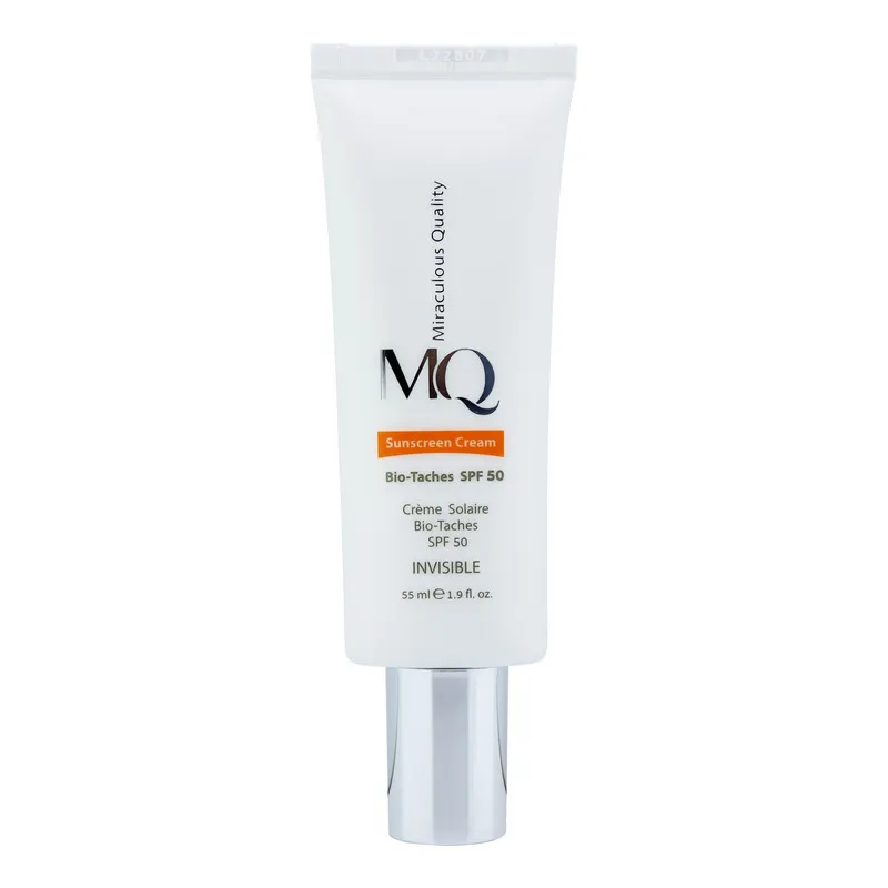 کرم ضدآفتاب بی‌رنگ ام کیو SPF50 مدل BIO TACHES مناسب انواع پوست، حجم 55 میلی‌لیتر - تصویر 3
