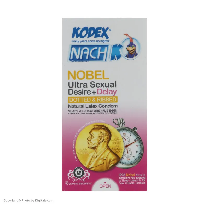کاندوم ناچ کدکس مدل Big Dots بسته 10 عددی به همراه کاندوم ناچ کدکس مدل Nobel بسته 12 عددی - تصویر 2