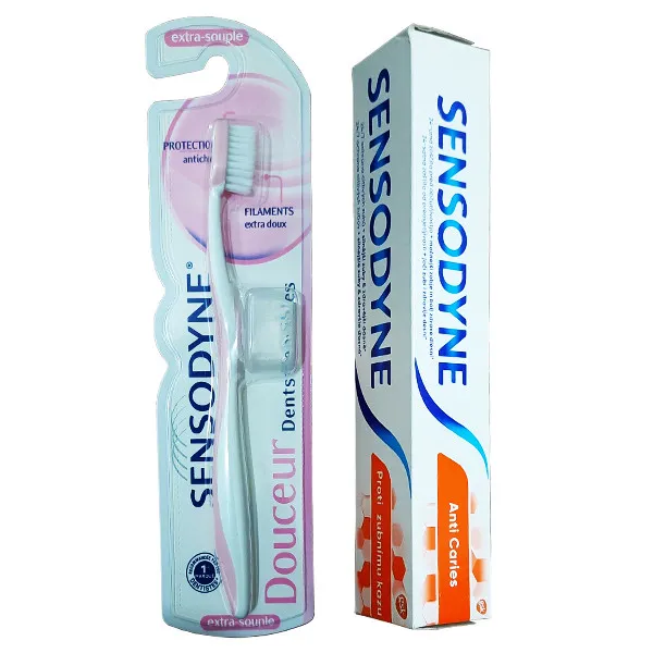 خمیر دندان سنسوداین مدل Anti Caries حجم 75 میلی لیتر به همراه مسواک سنسوداین مدل Douceur با برس خیلی نرم - تصویر 2