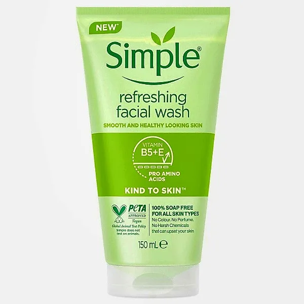 ژل شست‌وشوی صورت سیمپل مدل kind to skin حجم 150 میلی‌لیتر