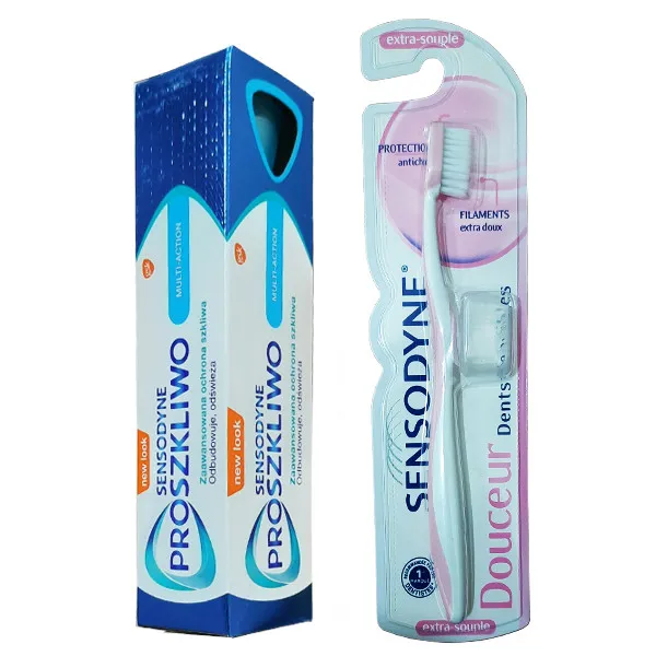 خمیر دندان سنسوداین سری پرونمل مدل MULTI ACTION حجم 75 میلی لیتر به همراه مسواک سنسوداین مدل Sensitive با برس خیلی نرم - تصویر 2