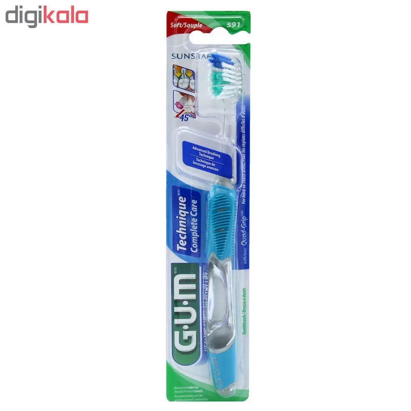 مسواک جی یو ام مدل Technique Complete Care با برس نرم - تصویر 4