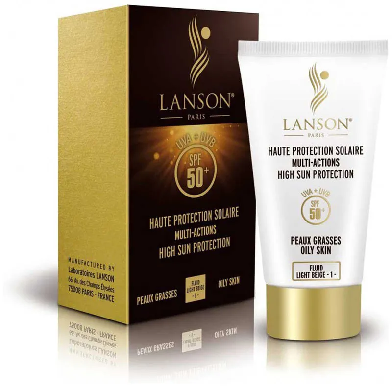 فلوئید ضد آفتاب رنگی لانسون مدل SPF60 شماره 1.5 محافظ UVA ،UVB، مناسب پوست چرب حجم 40 میلی‌لیتر - تصویر 2