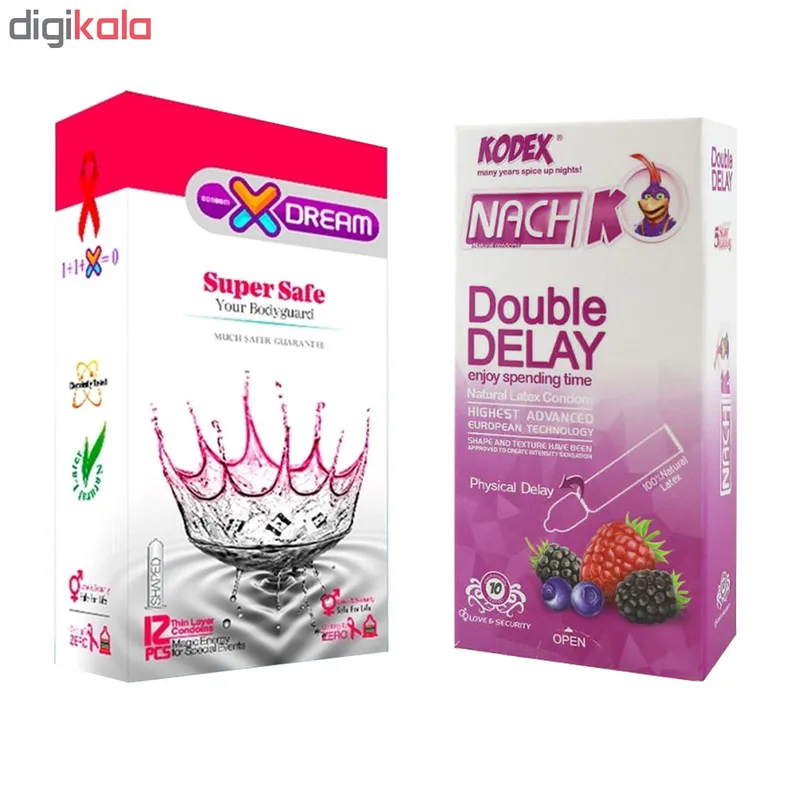کاندوم ایکس دریم مدل Super Safe بسته 12 عددی به همراه کاندوم تاخیری کدکس مدل Double Delay بسته 10عددی - تصویر 2